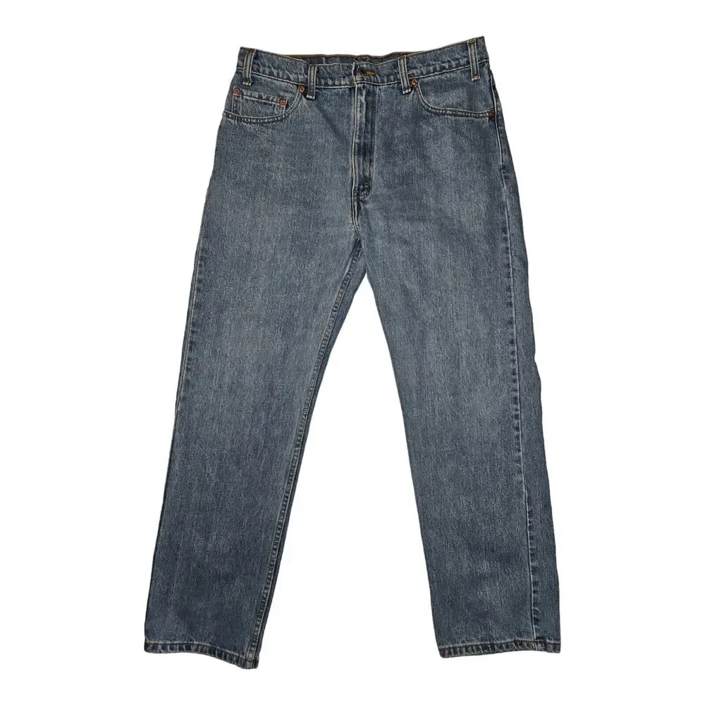Vintage Levi's 505 Men's 36x30 Regular Fit Straight Leg Blue Denim 90's Grunge - Picture 1 of 10